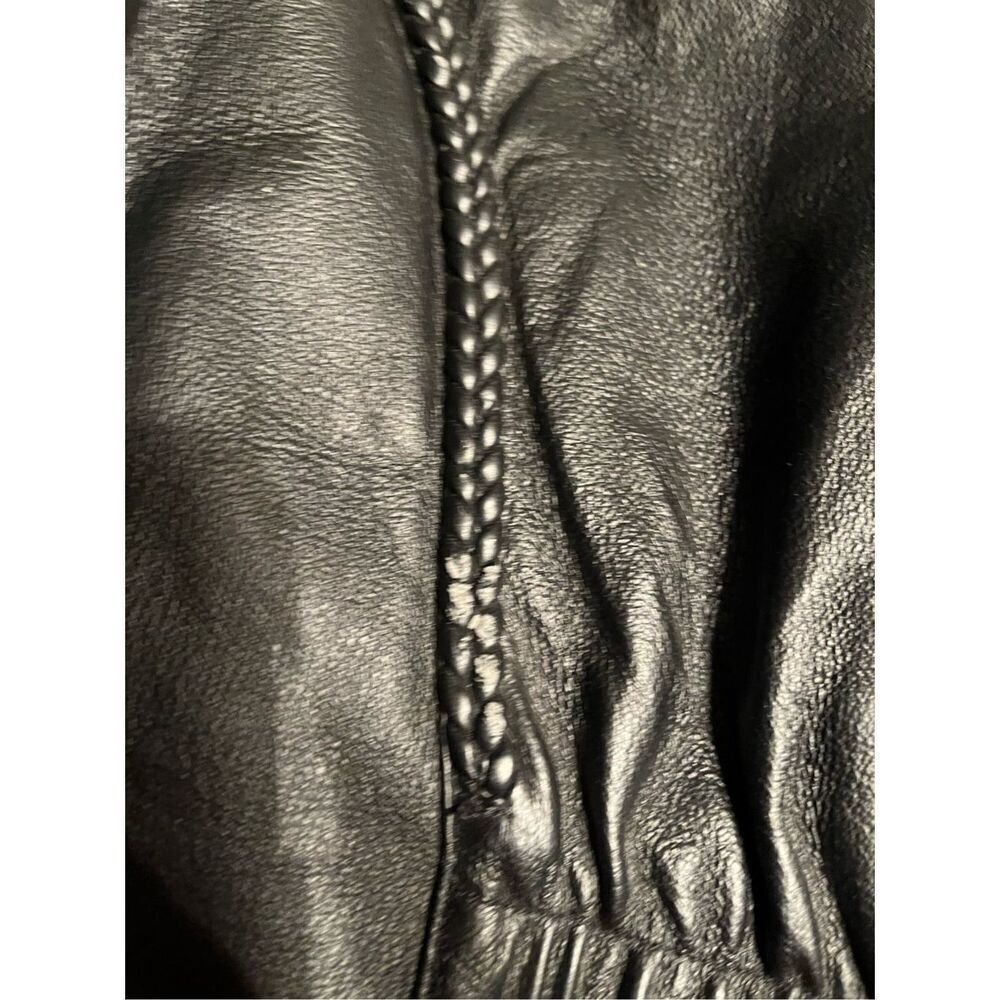 USA Bikers Dream Apparel Women Insulated Black Leather Jacket Sz XL - Picture 10 of 11